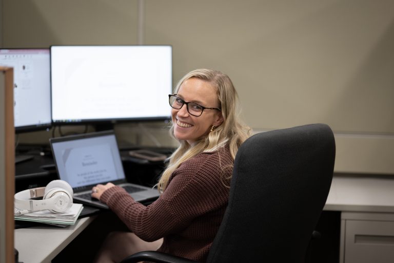 office employee working at desk